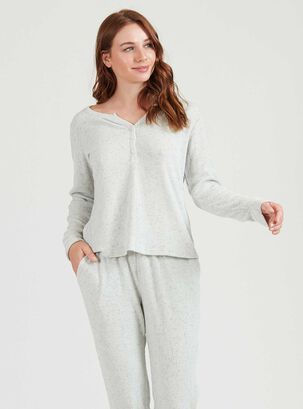 Pijama de mujer Elisa Plush Gris,hi-res