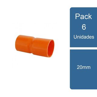 Pack 6 Copla PVC Conduit 20mm PVC,hi-res