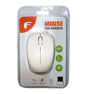 Mouse Inalámbrico Fujitel Blanco,hi-res