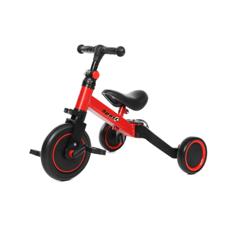 Triciclo Correpasillos Bicicleta de Aprendizaje Multiposiciones 3 En 1 Rojo,hi-res