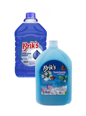 1 Detergente azul 5 litros + 1 suavizante celeste 5 litros,hi-res