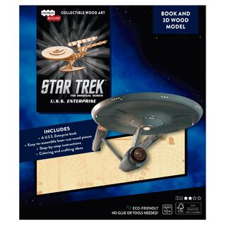Star Trek: Enterprise, Libro y Modelo Armable En Madera,hi-res