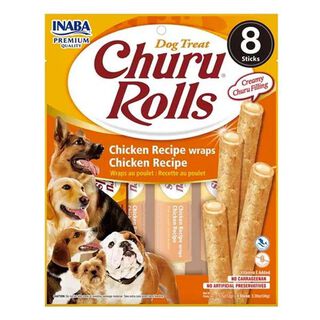 Snack Para Perro Inaba Churu Dog Rolls Chicken 96gr 8 Tubos,hi-res