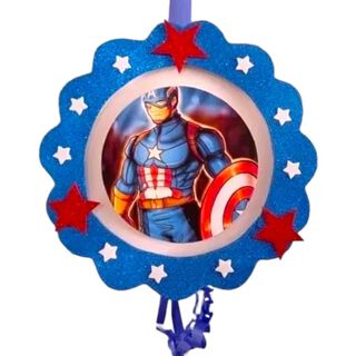 Piñata Infantil Temática Capitán América,hi-res