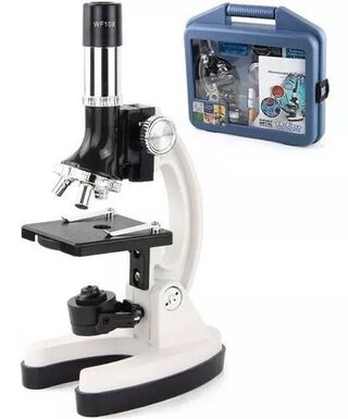 Set Microscopio + Kit De Accesorios 1200x Maletin Plastico,hi-res