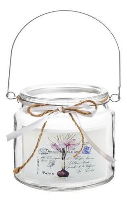Porta velas de vidrio diseño primavera ajo 10 cm,hi-res