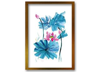 Cuadro 50x35 cm ilustración Acua flor,hi-res