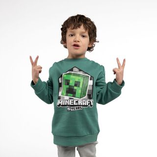 Poleron Niño 15 Years Verde Minecraft,hi-res
