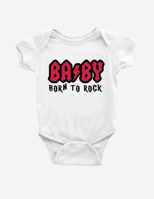 Body Bebé Baby Born To Rock Ac Dc Hard Rock Unisex Algodón,hi-res
