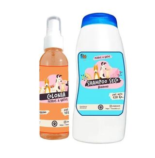 Kit Para Perro Shampoo Seco + Colonia Durazno-Coco,hi-res