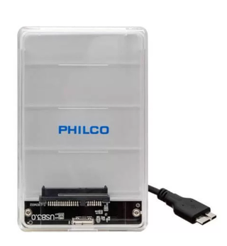 Cofre Philco disco duro 2.5 usb 3.0 transparente,hi-res