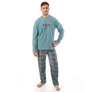 Pijama Hombre Polar Escocés,hi-res