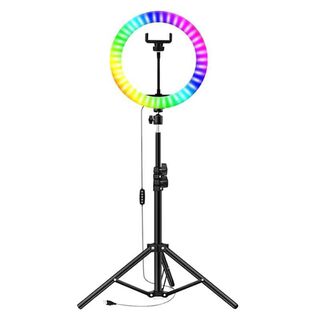 Aro de Luz 33cm Colores RGB Trípode Soporte Celular ,hi-res