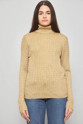 Sweater casual  amarillo lauren talla L 416,hi-res