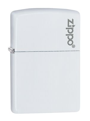 Encendedor Zippo Lighter Classic White Matte Logo Blanco,hi-res