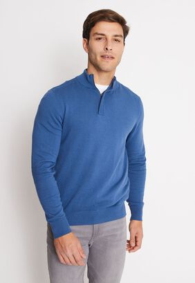 Sweater Hombre Con Cierre Denim,hi-res