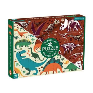 Puzzle 100Pcs Doble Dinosaurios Mudpuppy,hi-res