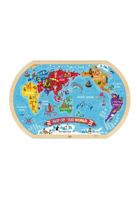 Puzzle Mapa del Mundo 37 Piezas Tooky Toy,hi-res