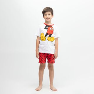 Pijama Niño Mickey Kid Face Rojo Disney,hi-res