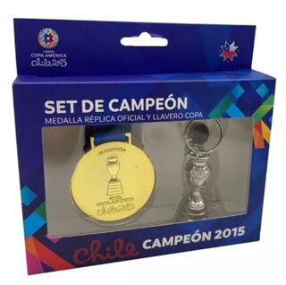 Set de Campeon Copa America Chile 2015 Medalla + Llavero,hi-res