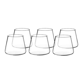 Set 6 Vasos de Vidrio Estilo Japonés 320 ml Simplit,hi-res