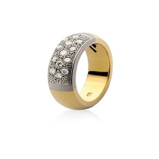 Anillo de Oro Amarillo 18kt Modelo Etra con 13 Diamantes Corte Brillante de 2pts,hi-res