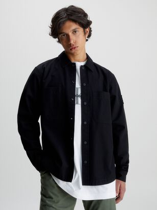 Camisa Essentials Ripstop Negro Calvin Klein,hi-res
