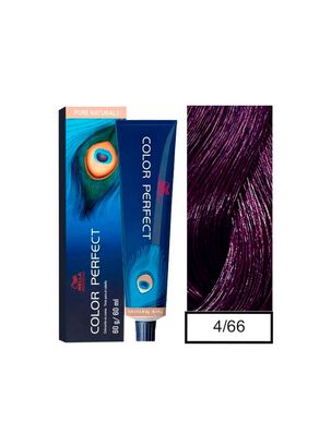 WELLA-tintura permanente color perfect 4/66 castaño mediano violeta intenso 60gr + oxidante 20vol 60ml,hi-res