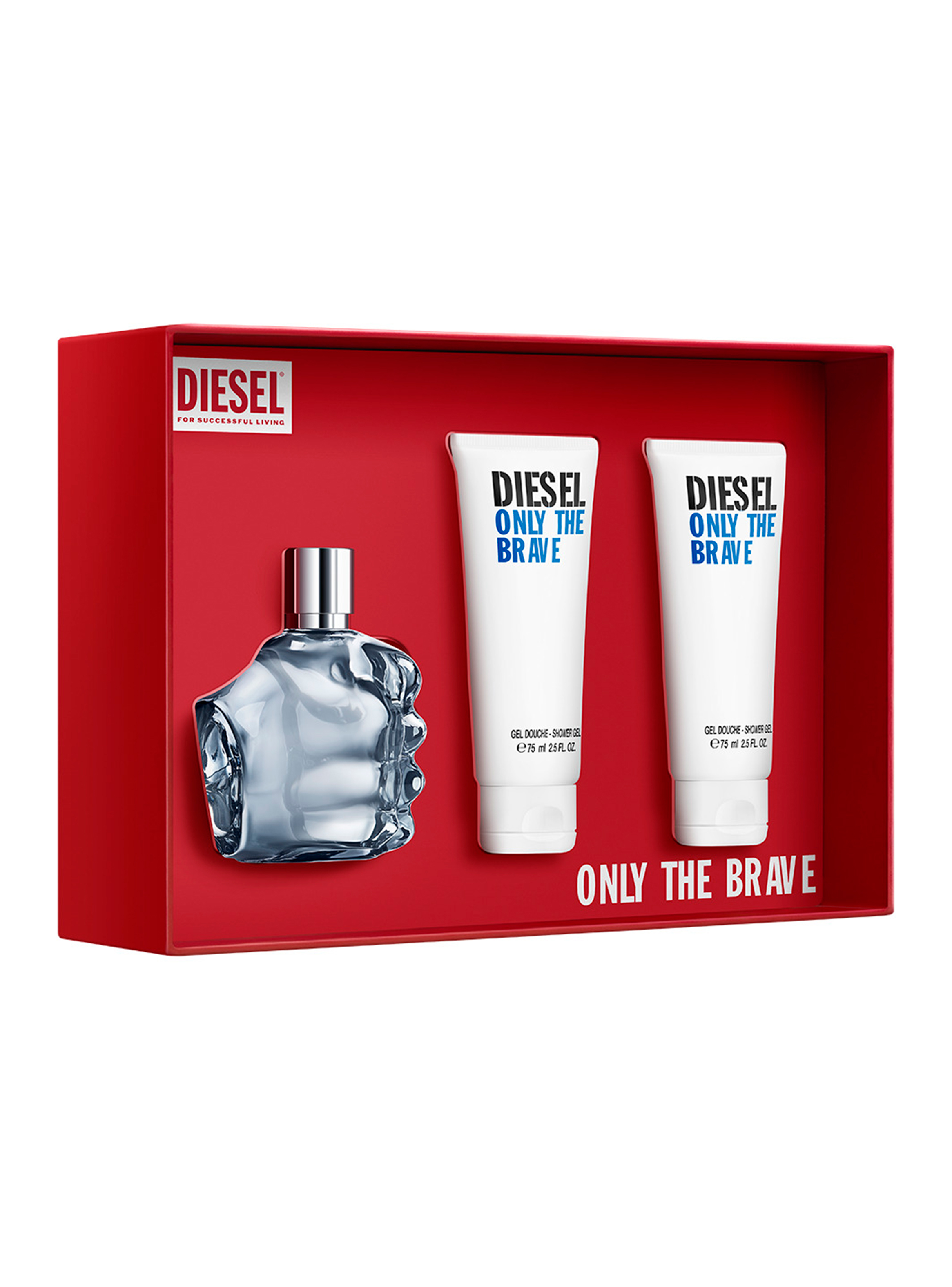 Set Perfume Diesel Only The Brave EDT Hombre 75 ml + 2 Shower Gel 75 ml Xmas