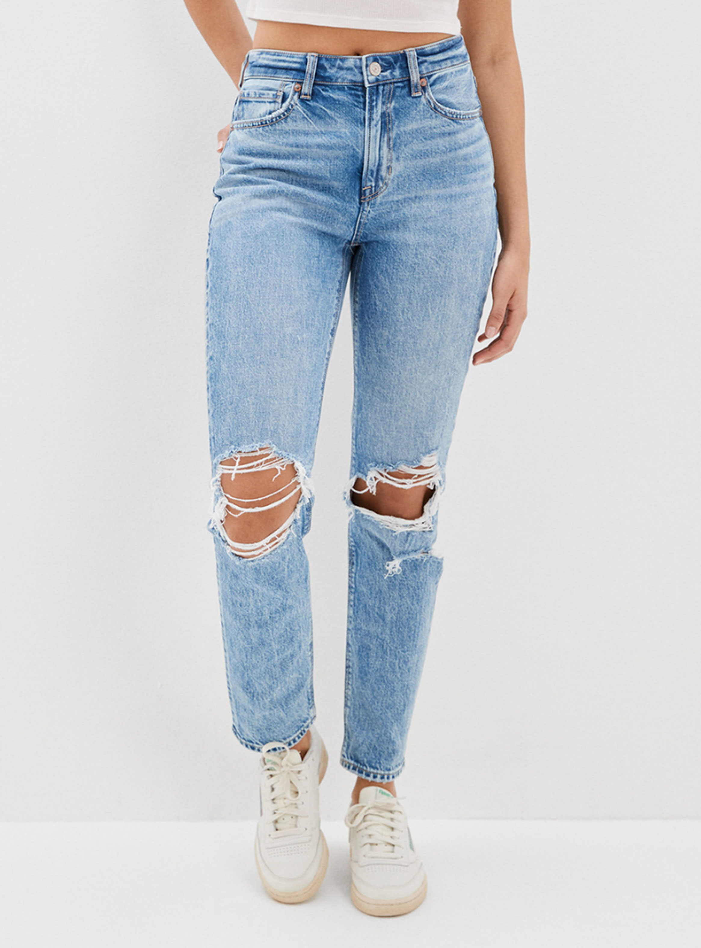 Jeans Strigid Ripped Calce Mom