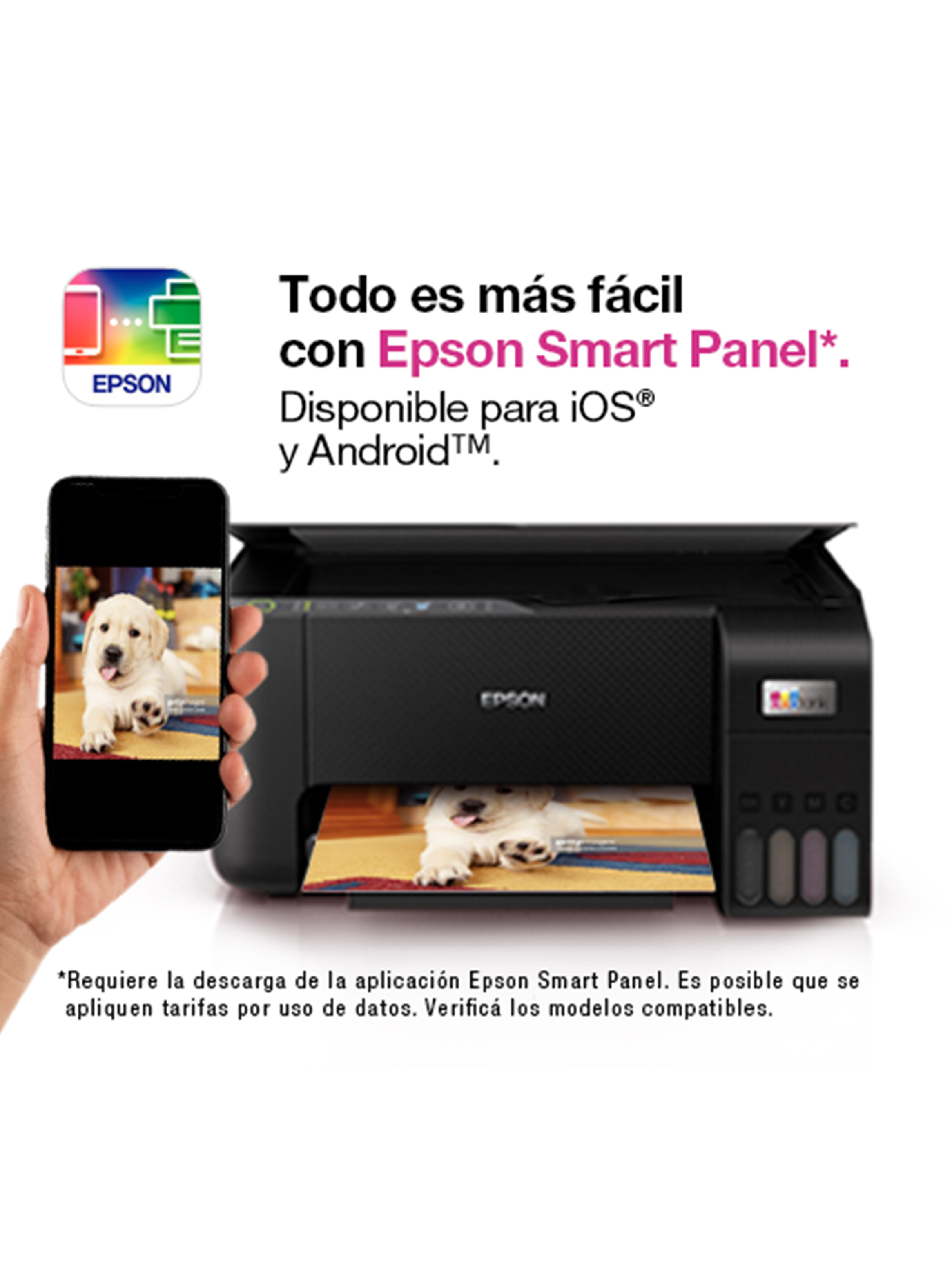 Epson Impresora Multifuncional Ecotank L3250+ con Paquete de 500 Hojas, Impresora  Tinta Continua a Color para Hogar, conectividad Wi-Fi Direct  (Reacondicionado) : : Electrónicos