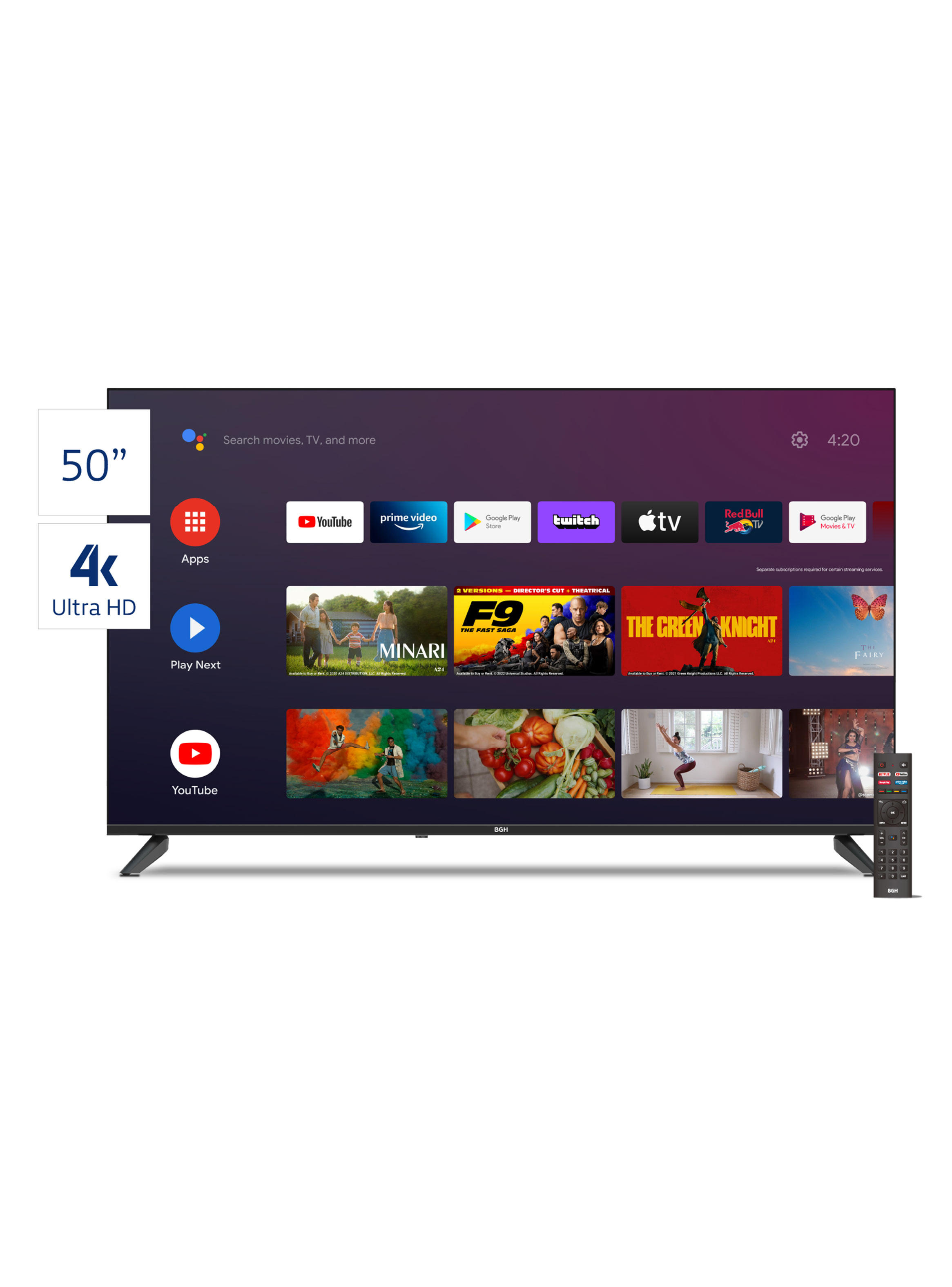 LED Android Smart TV 50" UHD 4K B5023UK6AIC