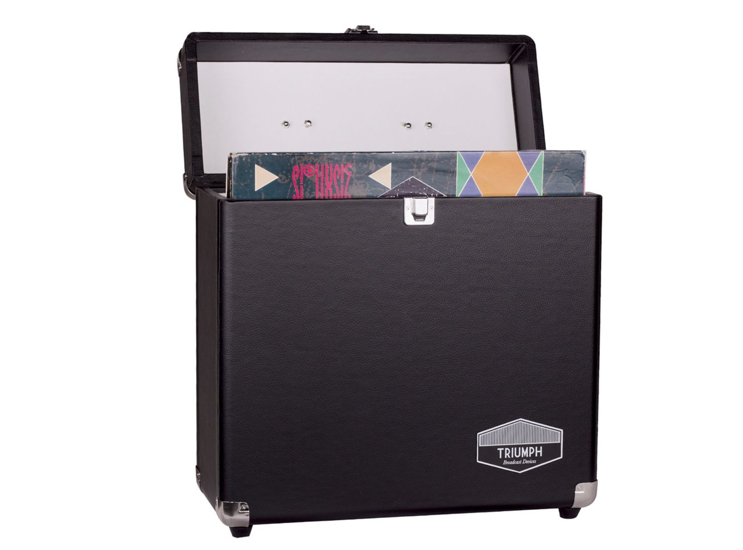 Zeitkapsel Caja de aluminio para vinilos 70 unidades LP's Negra Negro