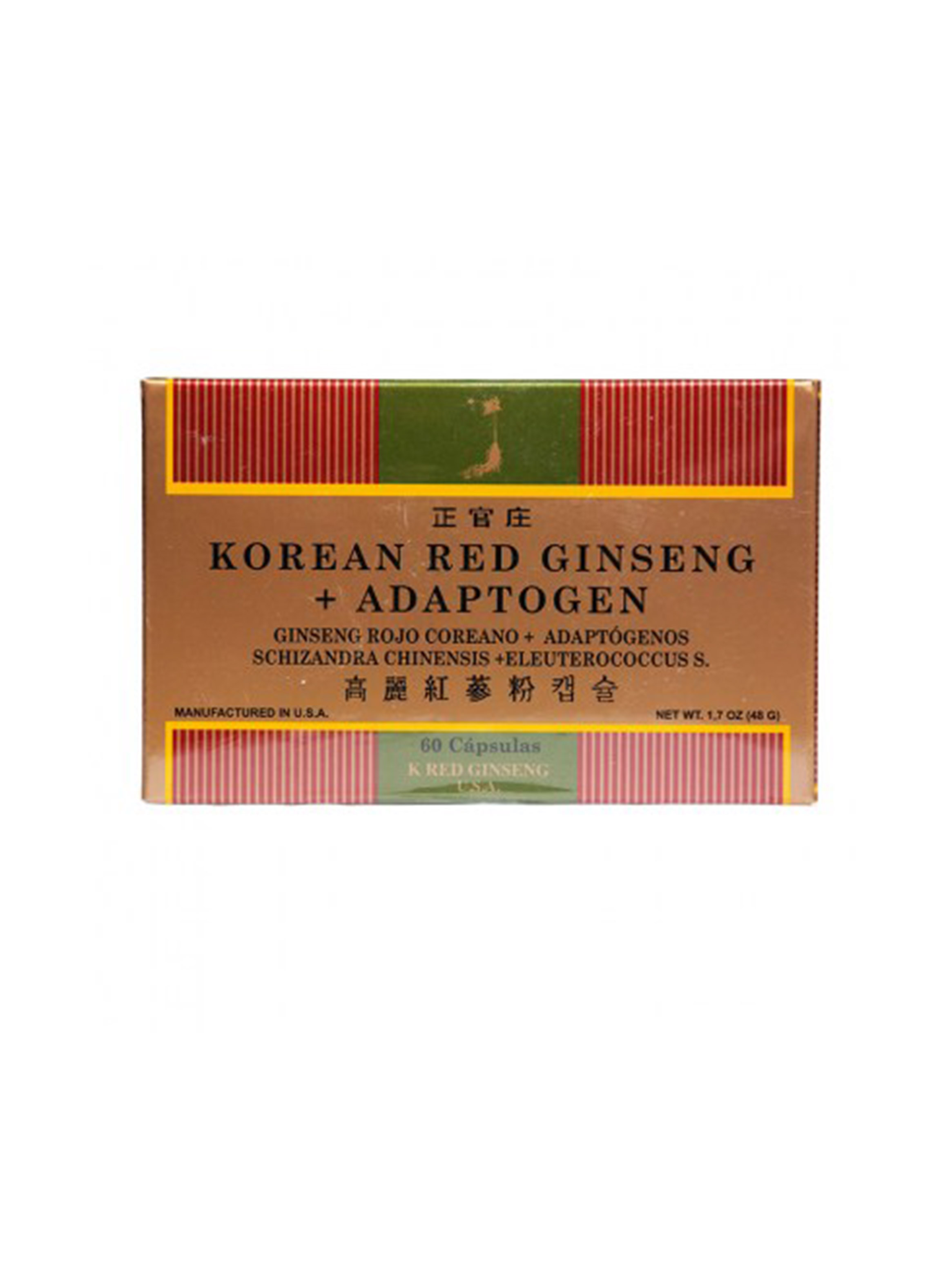 Vitamina Energizante Rojo Adaptogenos 60 Cap. Korean Red Ginseng