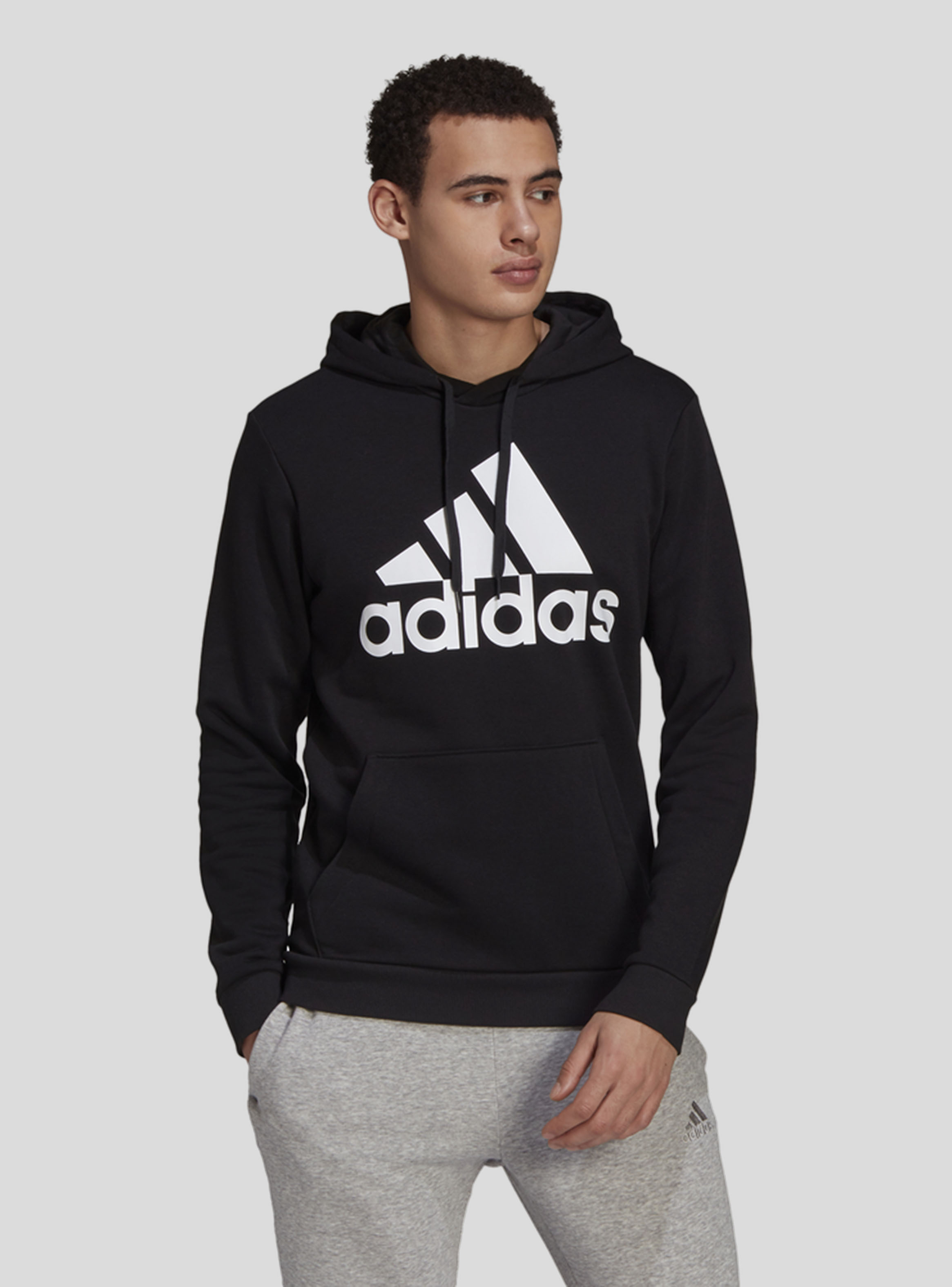 Adidas Essentials Fleece Big Logo Negro Hombre - Polerones Polar | Paris.cl