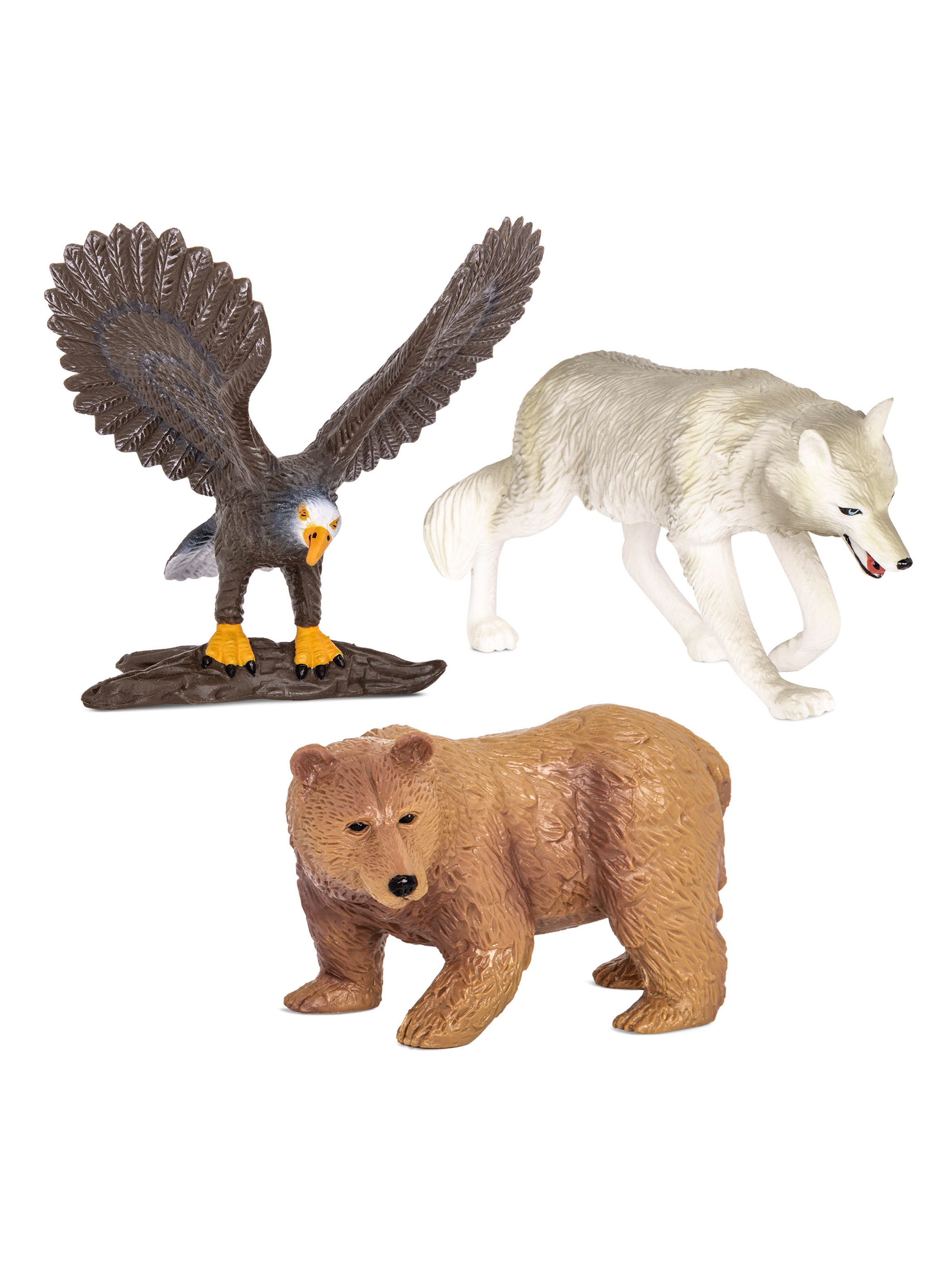 Terra Animales del Bosque Lobo águila y Oso Caramba