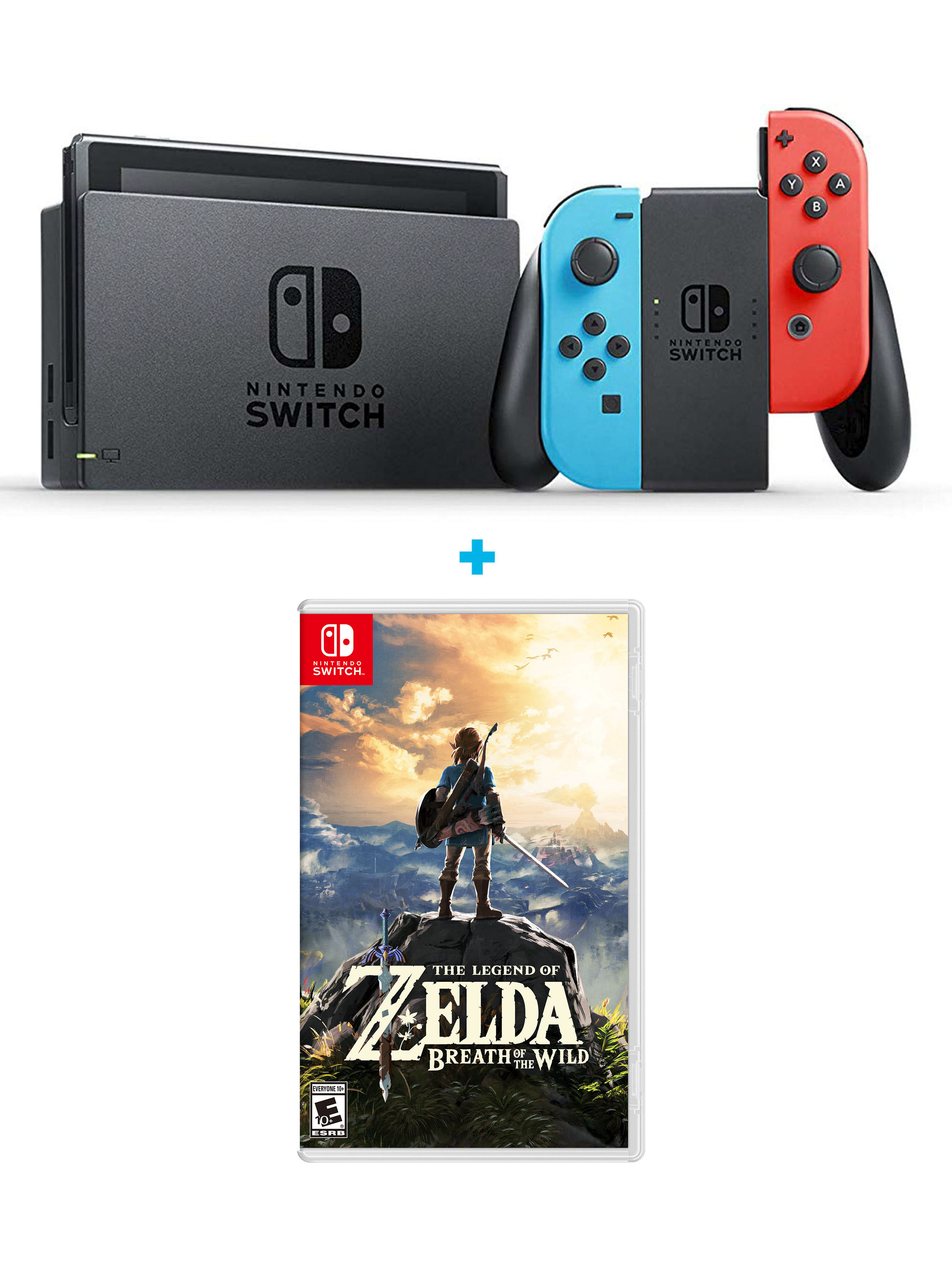 Consola Nintendo Switch Neon + Juego Nintendo Switch The Legend Of Zelda Breath Of The Wild