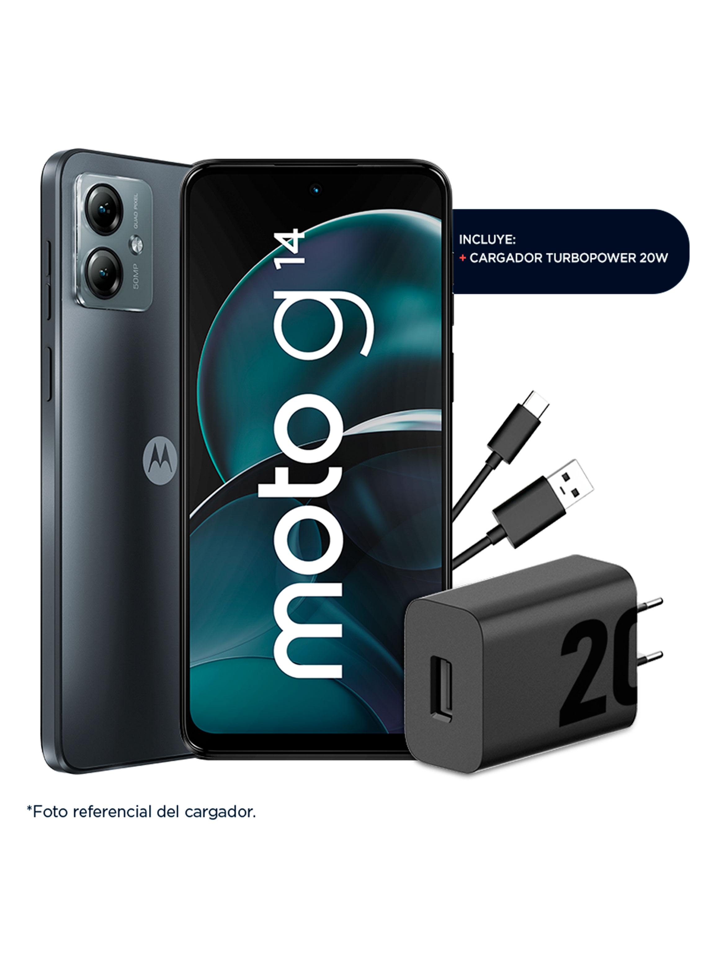 Motorola Moto G14 Dual SIM 128GB / 4GB RAM LTE - Gris mineral — Cover  company