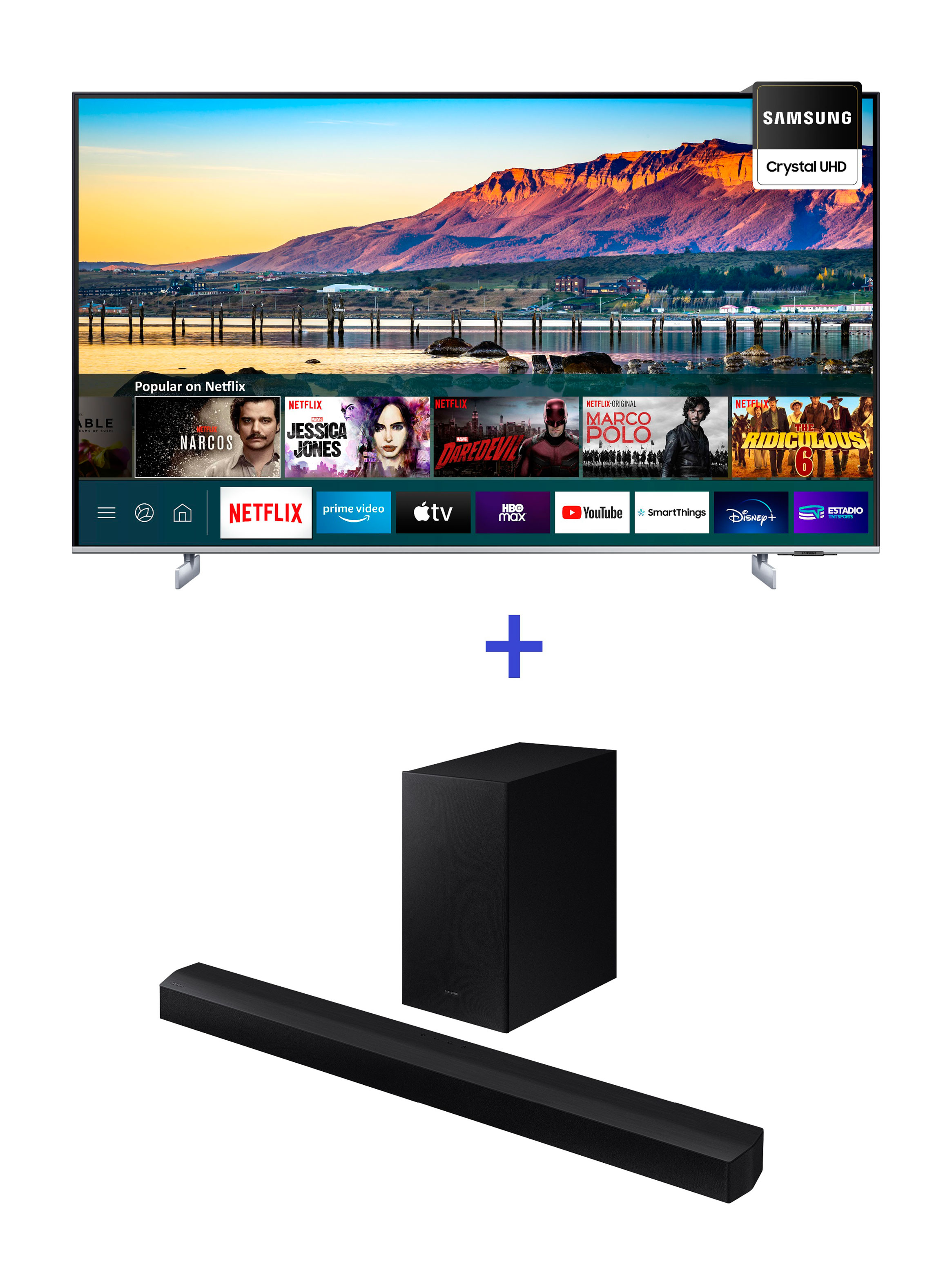 LED 55" BU8200 Crystal UHD 4K Smart TV 2022 + Soundbar HW-B450 2.1 ch