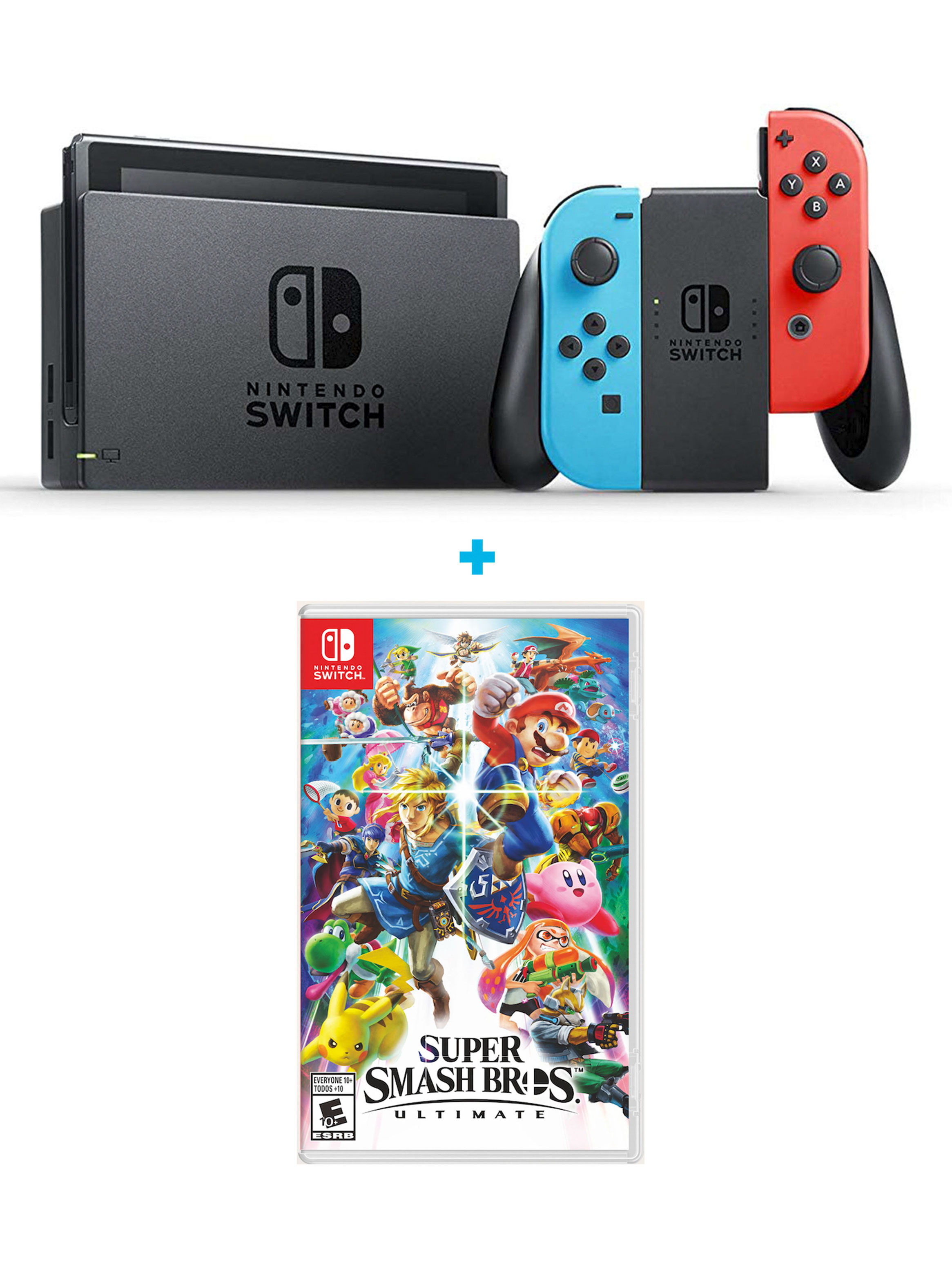 Consola Nintendo Switch Neon + Juego Nintendo Switch Super Smash Bros Ultimate