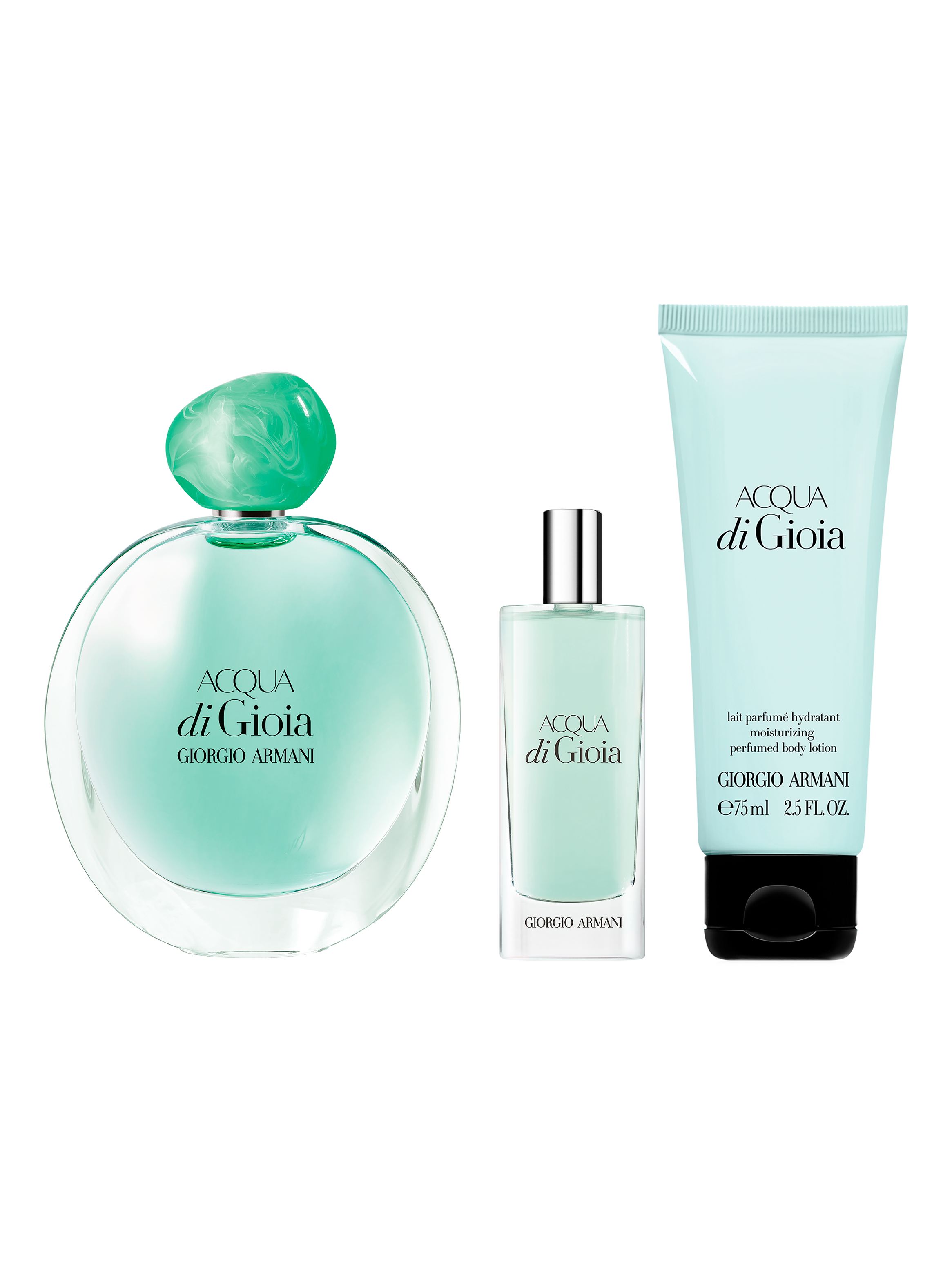 Set Perfume Acqua Di Gioia EDP Mujer 100 ml + EDP 15ml + Loción 75 ml
