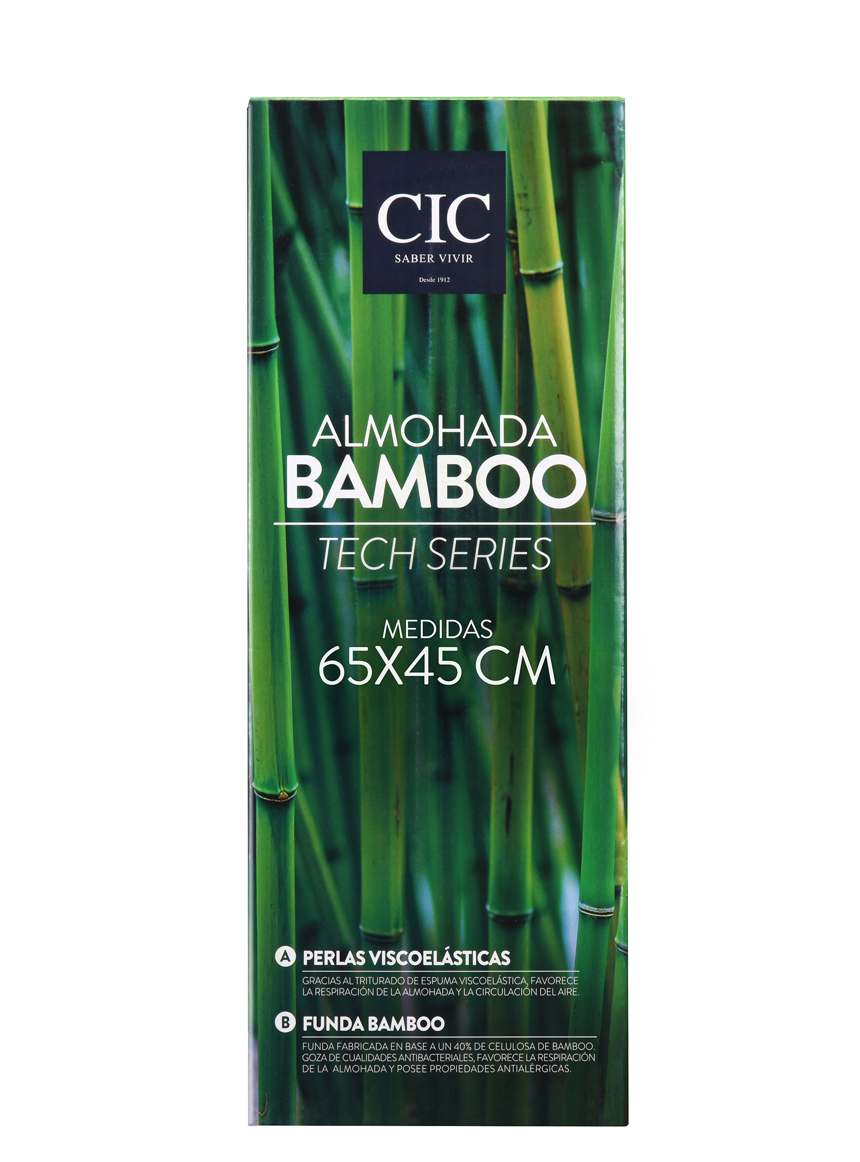 Almohada Viscoelastica para Parejas con Funda de Bamboo