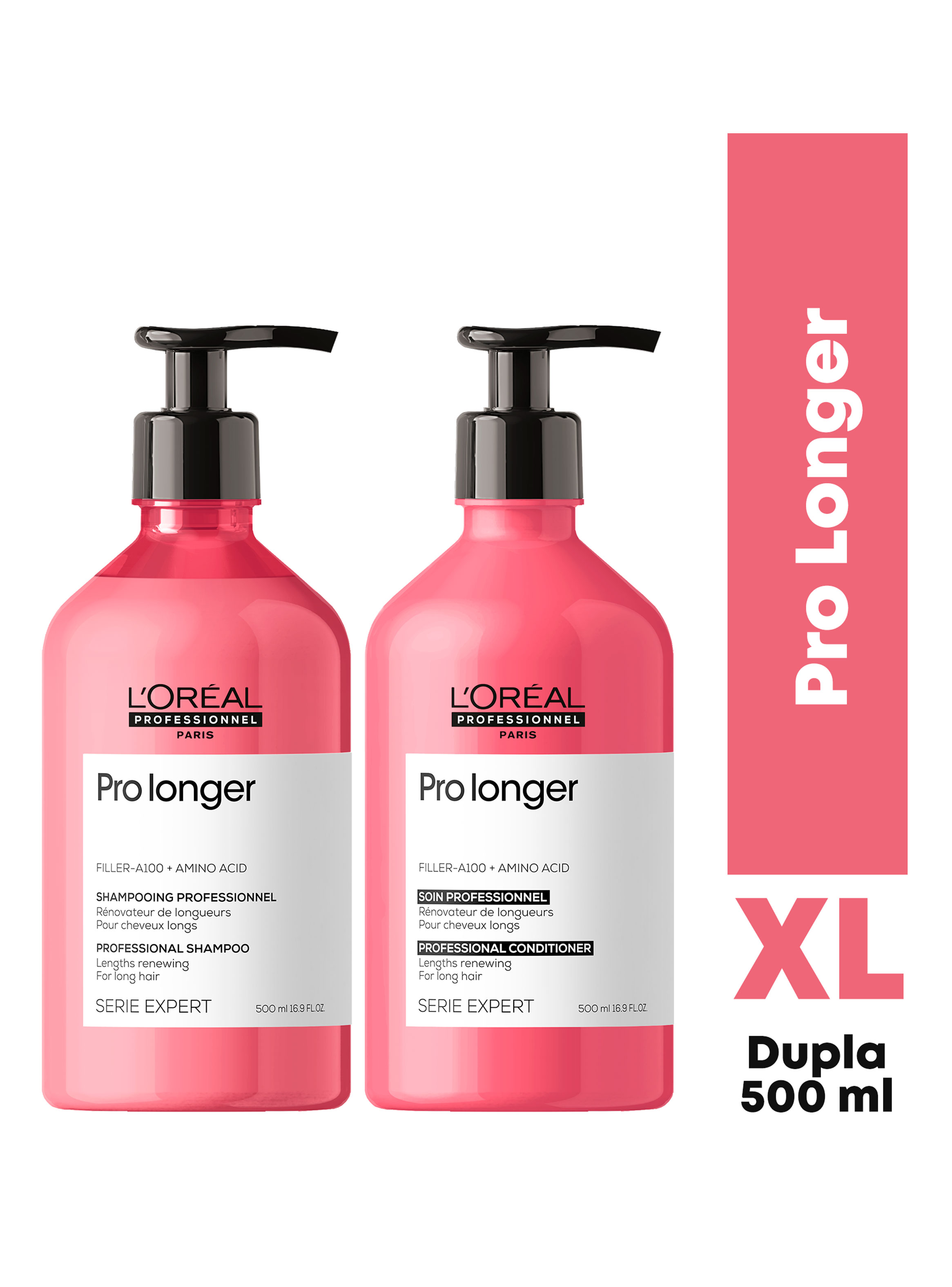 Set Potenciador de Largo Pro Longer Serie Expert Shampoo 500 ml + Acondicionador 500 ml