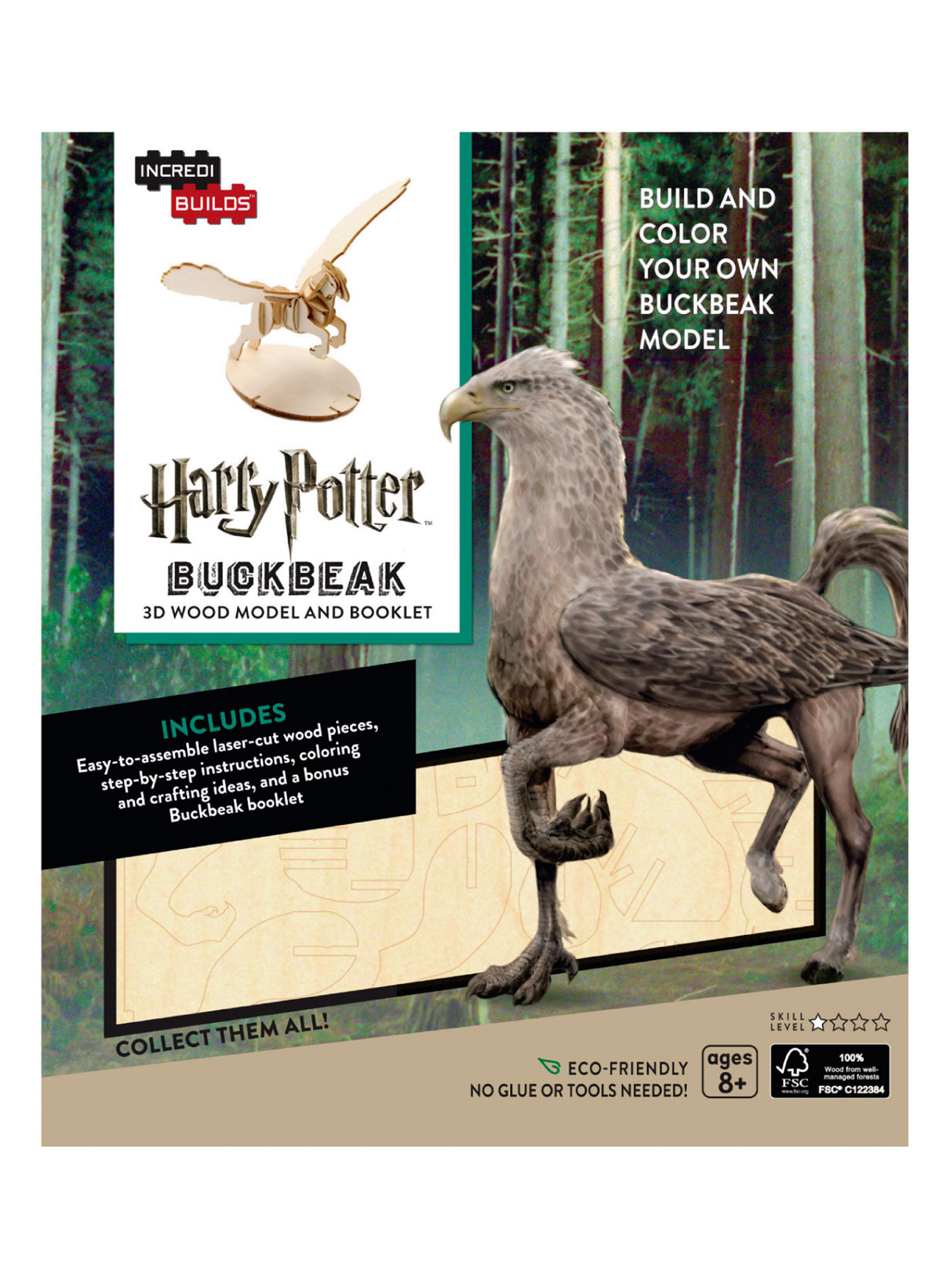 Libro Harry Potter con Buckbeak Armable en Madera