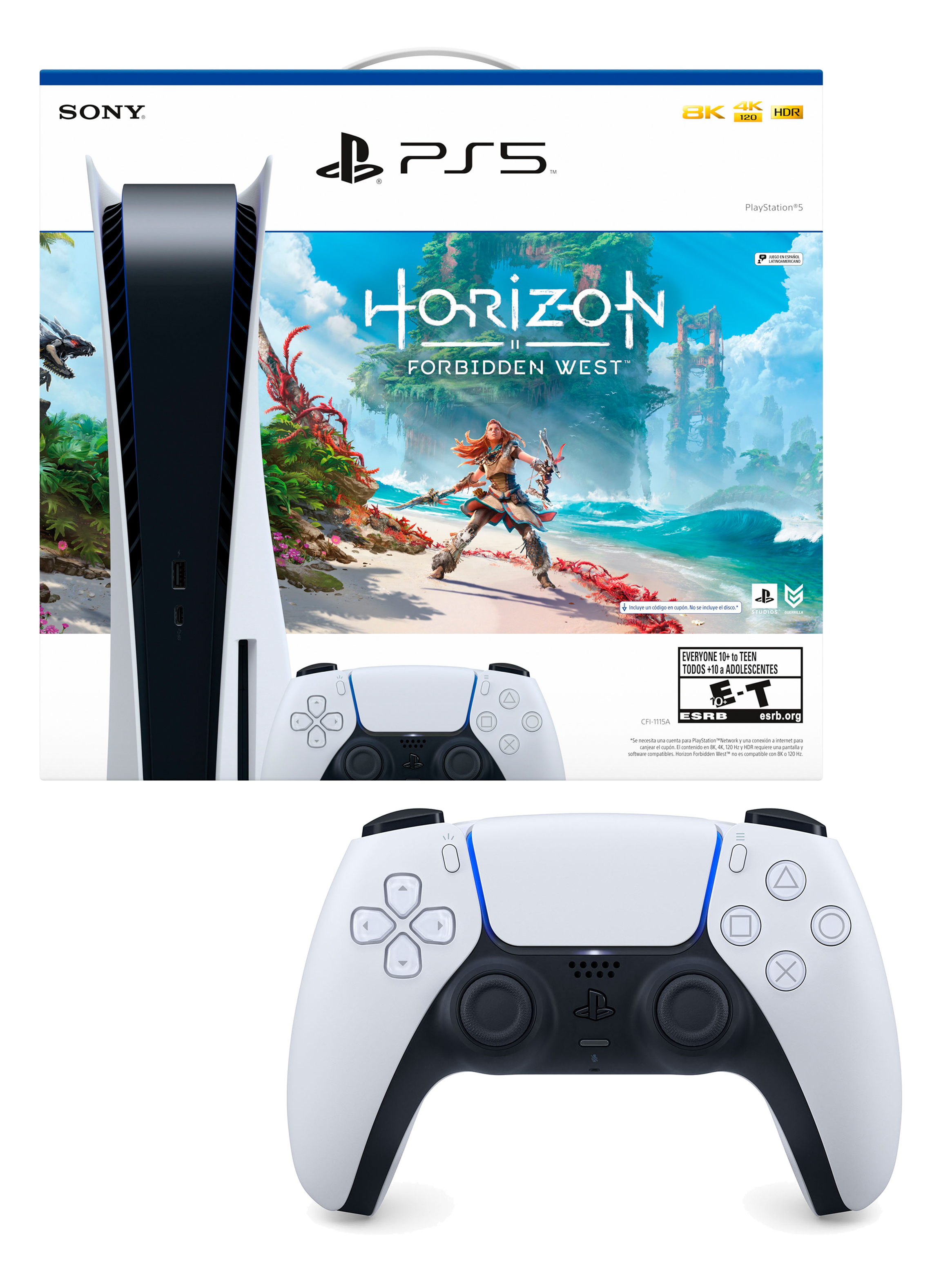 Consola PS5 Standard + Juego Horizon Forbidden West + Control DualSense PS5