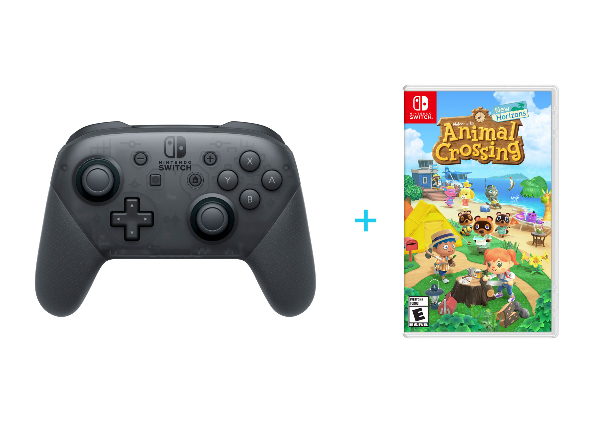 Control Nintendo Switch Pro Controllerni + Juego Nintendo Switch Animal Crossing: New Horizons