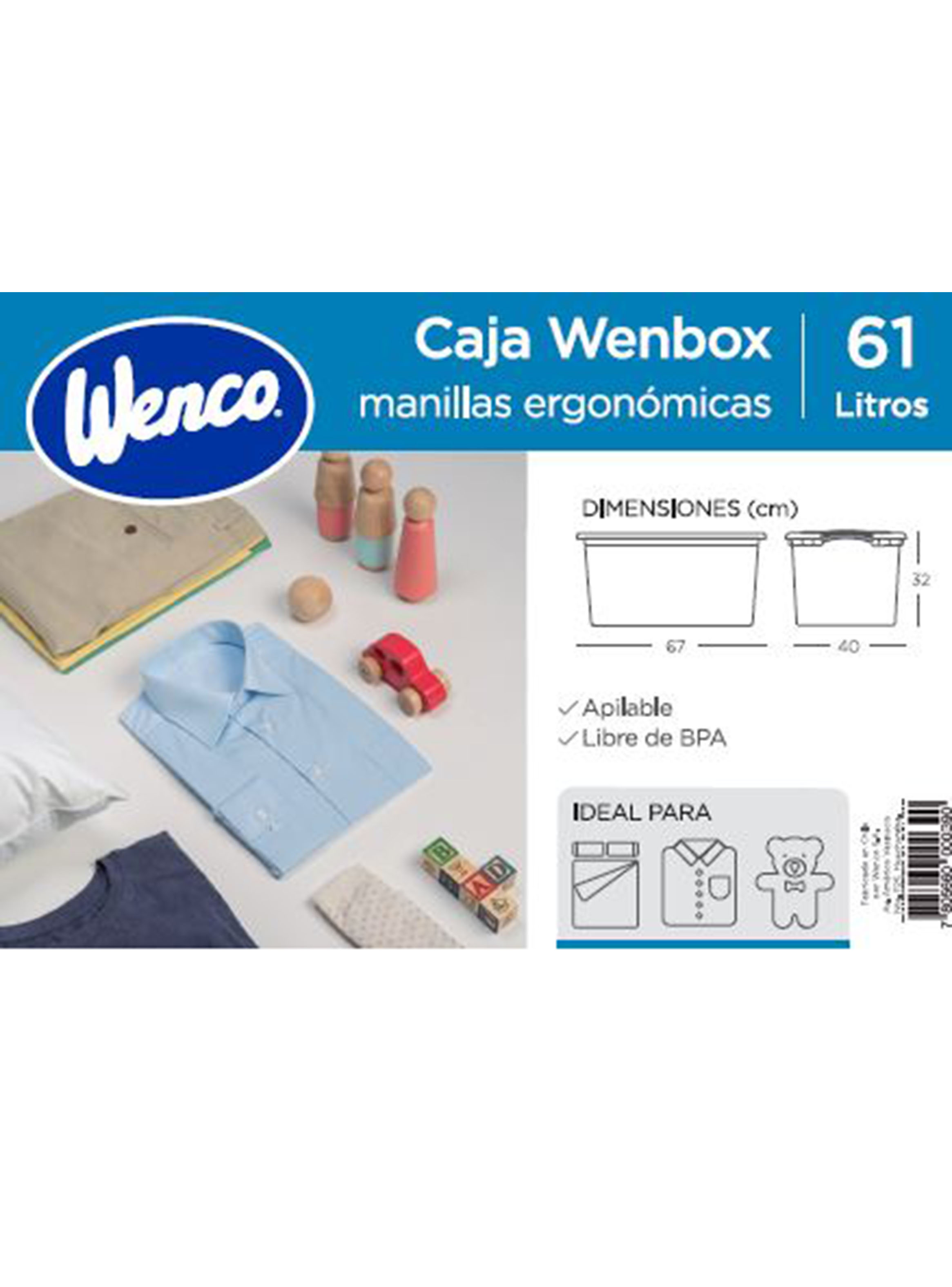 Organizador Wenbox 61 lts Wenco - Organización Dormitorio
