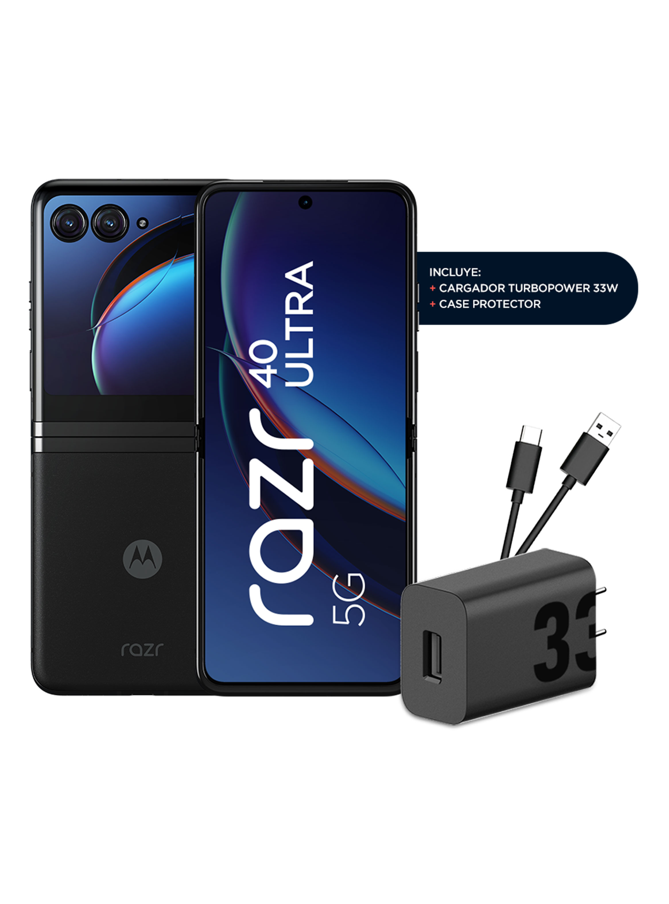 Motorola Razr 40 Ultra 12GB-512GB Negro Liberado + Incluye regalo - Punto  Naranja