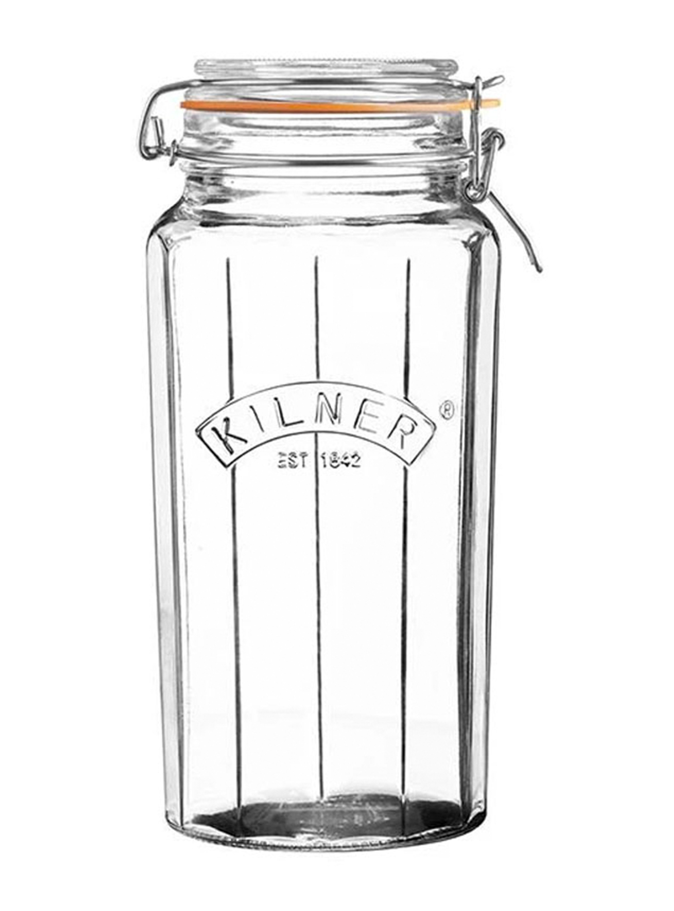 Tarro cuadrado de cristal con cierre hermético Clip Top de Kilner