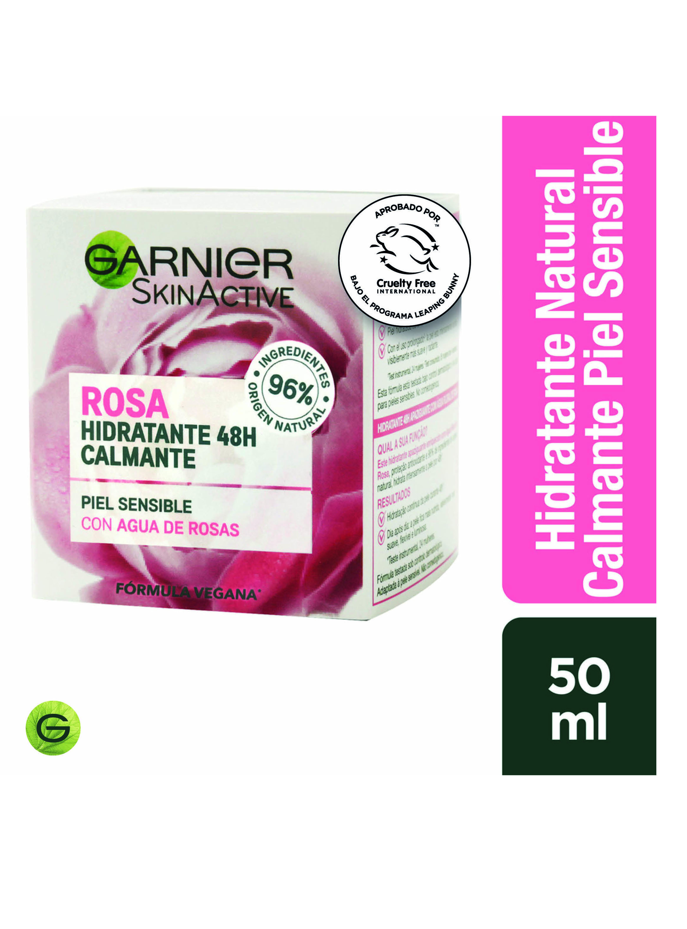 Crema Garnier Skin Active Hidratante Natural Rosas